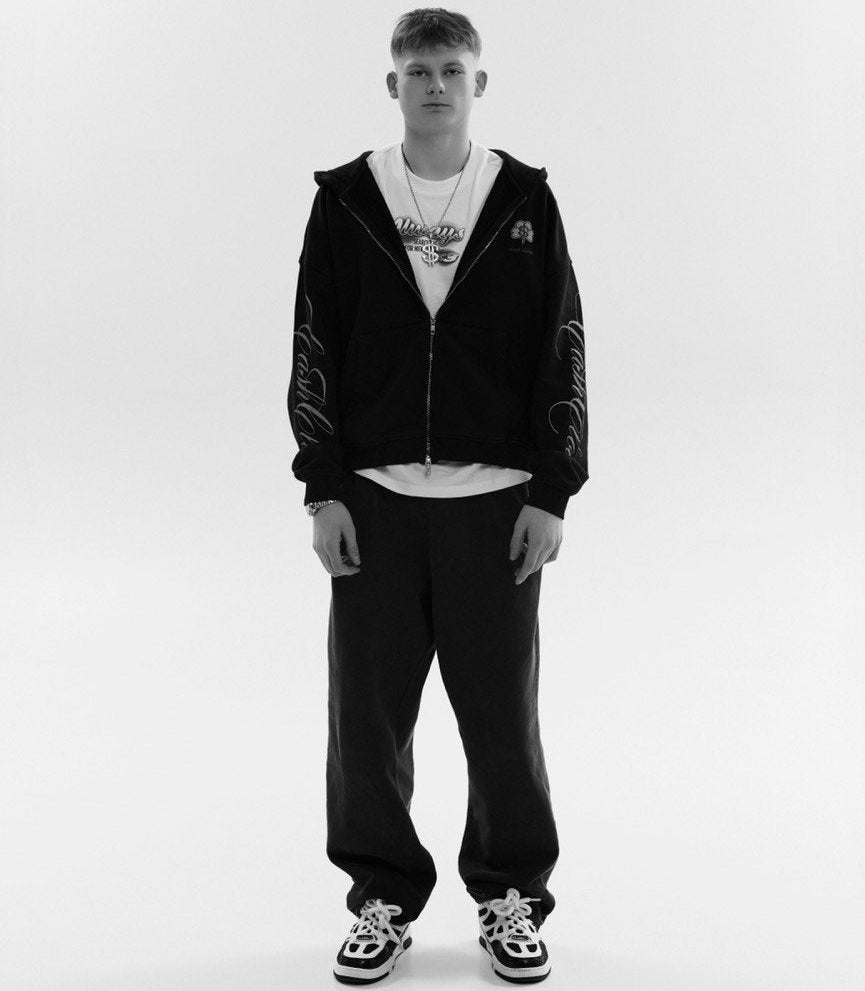 Cropped Zip Hoodie